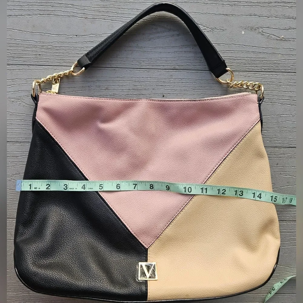 VICTORIA'S SECRET Blush Colorblock HOBO BAG shoulder bag purse Msrp $78 OOS